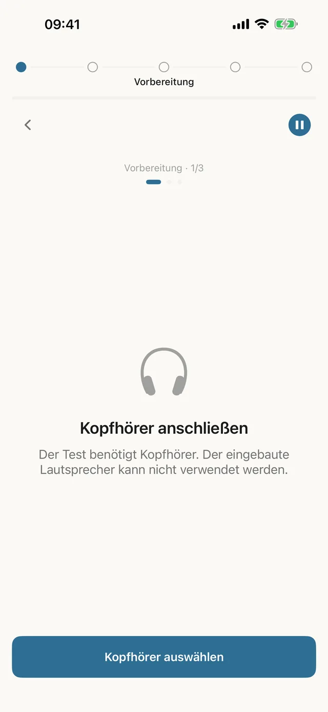 Tinnitus Haven — Geführter Test