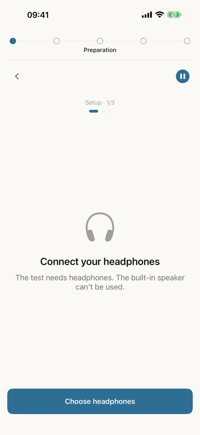 Tinnitus Haven — Guided test