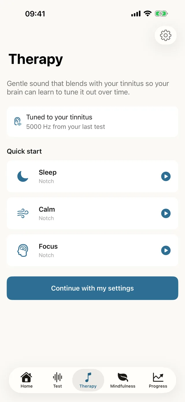 Tinnitus Haven sound therapy