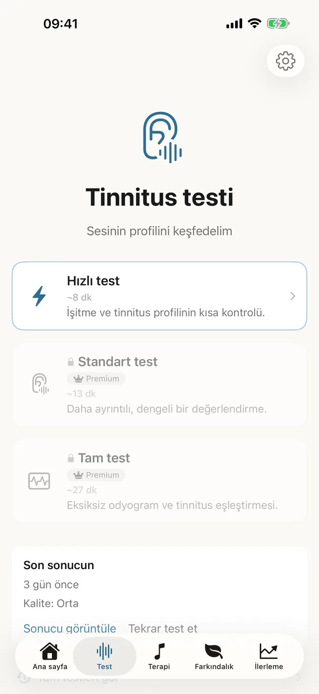 Tinnitus Haven işitme testi